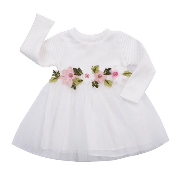 Eliana White Floral Tutu Dress - Picture 5 of 5